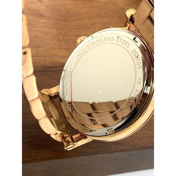 Michael Kors Women\'s Watch MK3585 Quartz Black Dial 38mm Rose Gold Steel main image 9